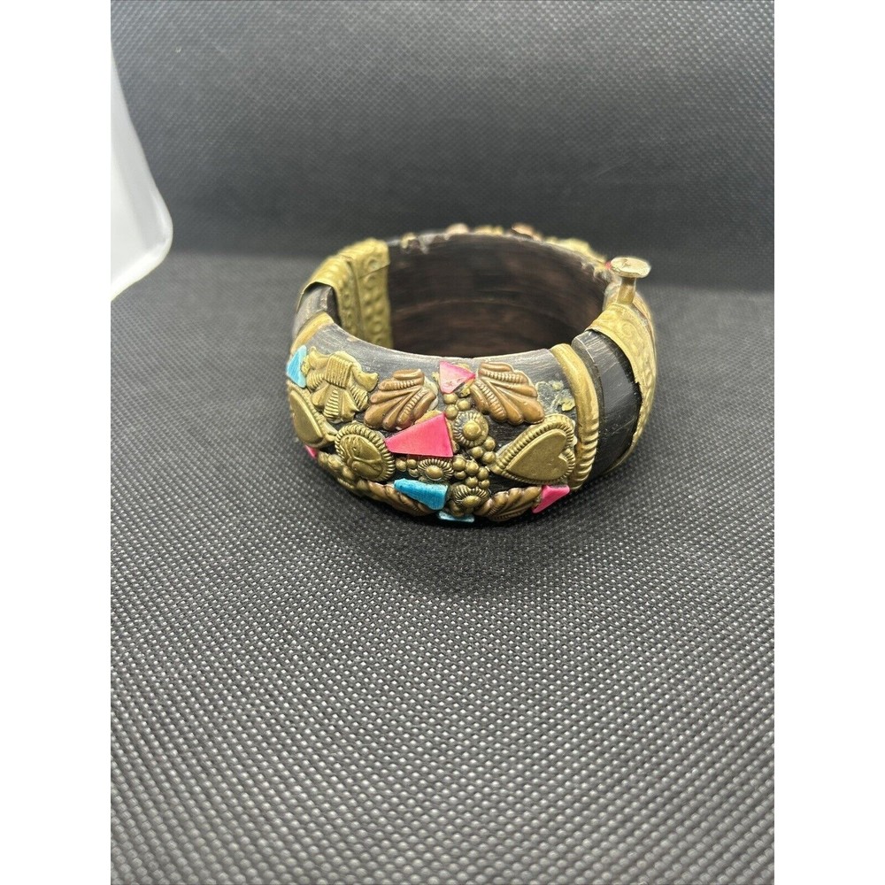 Vintage Chunky Hindu Indian Middle Eastern Mosaic Bracelet